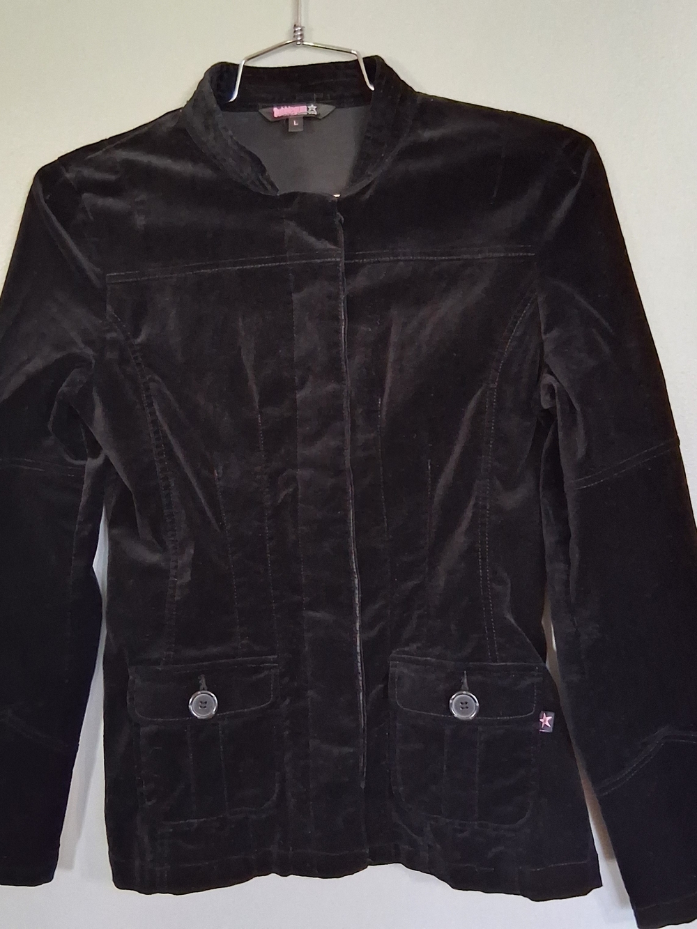 Vintage Y2k Whimseygoth Bubblegum Black Velvet Blazer Jacket